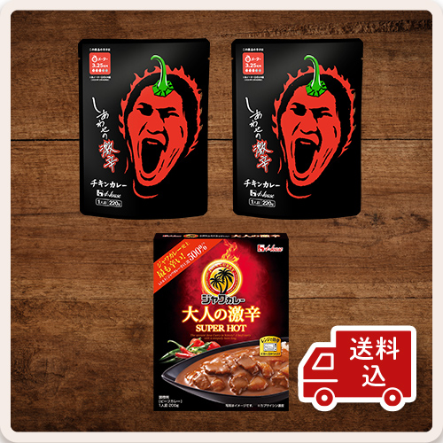 チキンカレー2個とジャワカレー1個の画像 送料無料