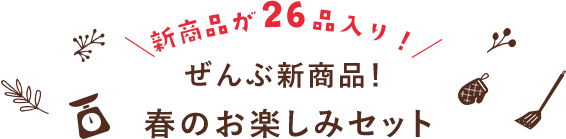 新商品が26品入り！ぜんぶ新商品！春のお楽しみセット