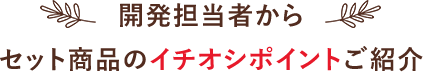 開発担当者から新商品のイチオシポイントご紹介