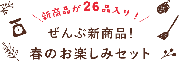 新商品が26品入り！ぜんぶ新商品！春のお楽しみセット