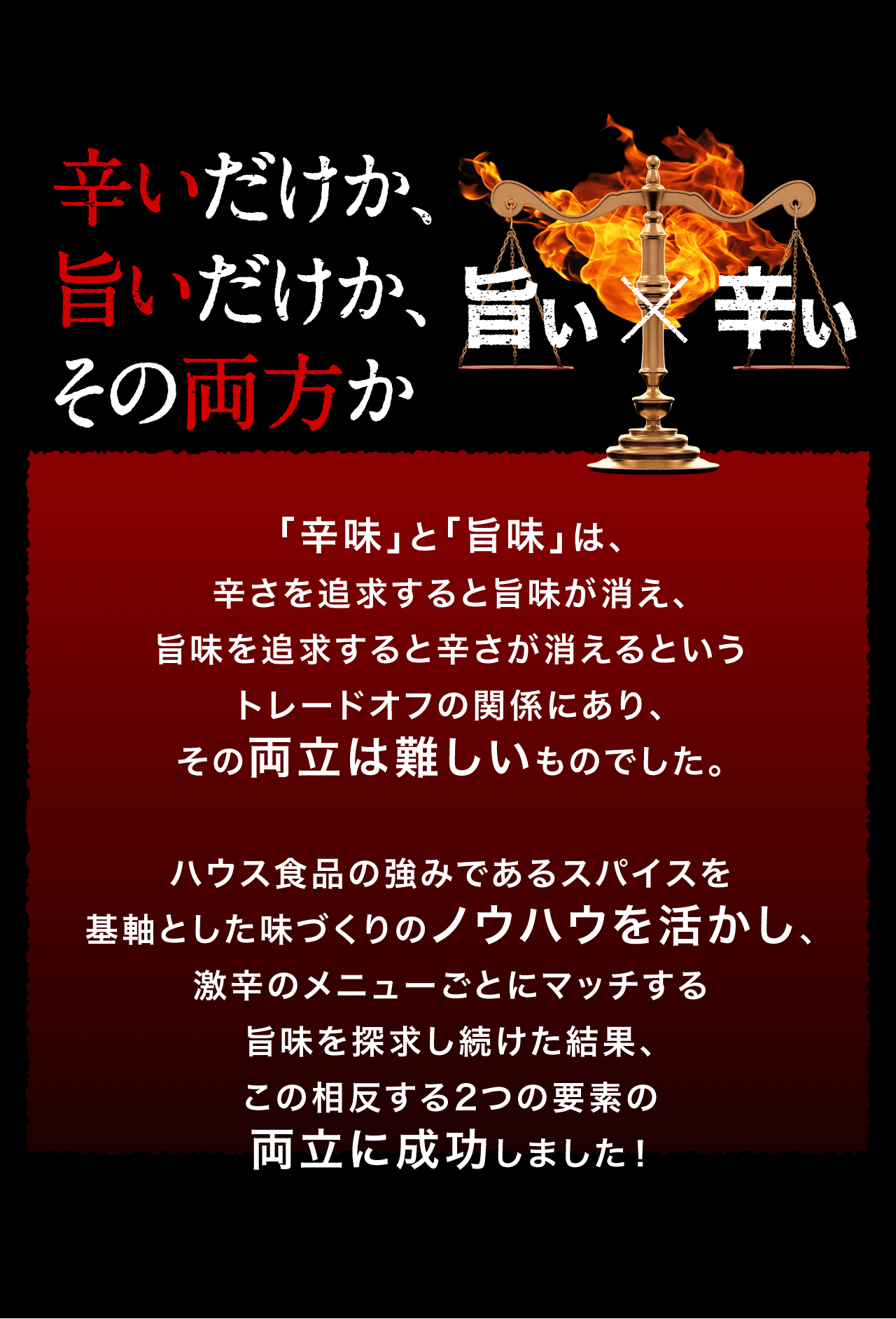 辛いだけか、旨いだけか、その両方か