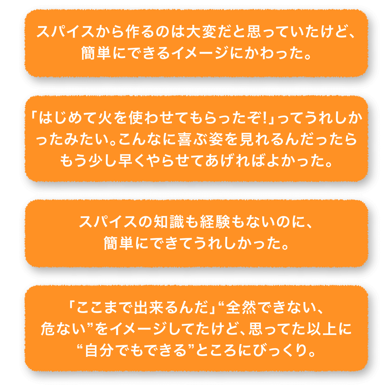 ご購入いただいたお母さん、お父さんの感想詳細